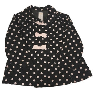 Gymboree Black & Pink Polka Dot Jacket 4T-5T